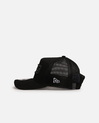 New Era Chicago Bulls 'Distressed' 9FORTY A-Frame Trucker Snapback Black/White