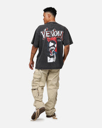 Marvel Spider-Man Venom T-Shirt Black Acidwash