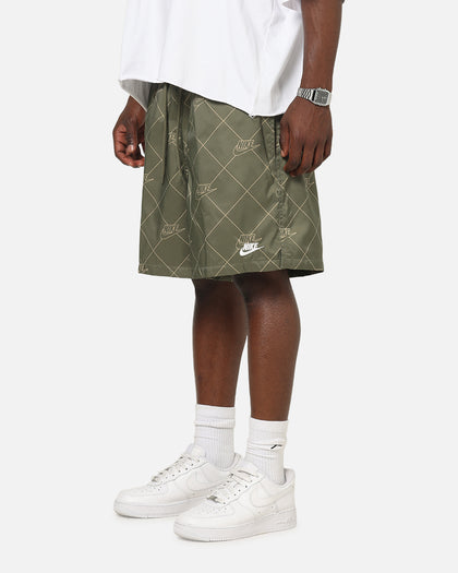 Nike Sportswear Club Woven Flow Shorts Medium Olive/White