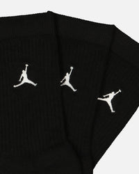 Jordan U J Everyday Cush Poly Crew Socks 3 Pack Black/White
