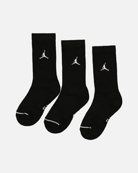 Jordan U J Everyday Cush Poly Crew Socks 3 Pack Black/White