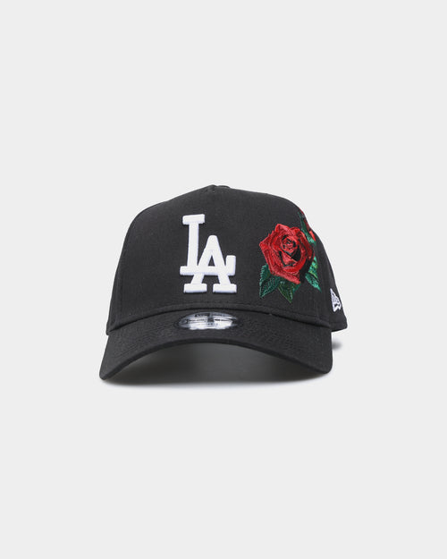 New Era Kids' Los Angeles Dodgers 'Rose Emblem' 9FORTY A-Frame Snapback Black/Rose