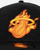 New Era Miami Heat 'Black Flame' 9FORTY A-Frame Snapback Black/Flame