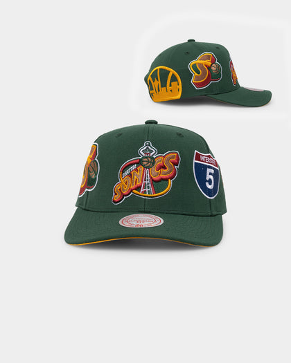 Mitchell & Ness Seattle Sonics 'Highway' Pro Crown Snapback Green