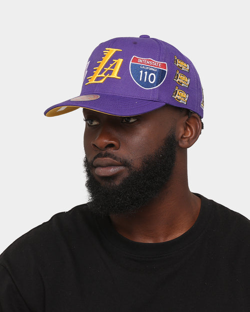 Mitchell & Ness Los Angeles Lakers 'Highway' Snapback Purple