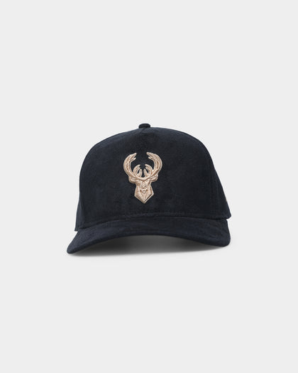 New Era Milwaukee Bucks 'Black/Tan Suede' 9FORTY K-Frame Strapback