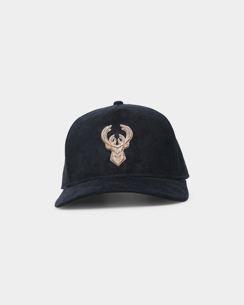 New Era Milwaukee Bucks 'Black/Tan Suede' 9FORTY K-Frame Strapback