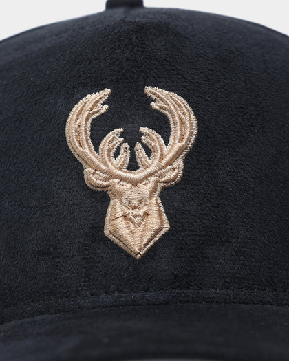 New Era Milwaukee Bucks 'Black/Tan Suede' 9FORTY K-Frame Strapback