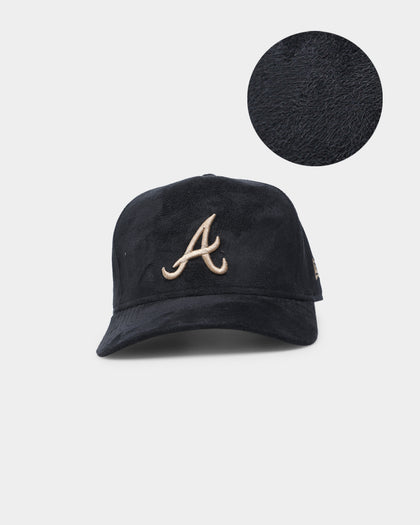 New Era Atlanta Braves 'Black/Tan Suede' 9FORTY K-Frame Strapback