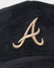 New Era Atlanta Braves 'Black/Tan Suede' 9FORTY K-Frame Strapback