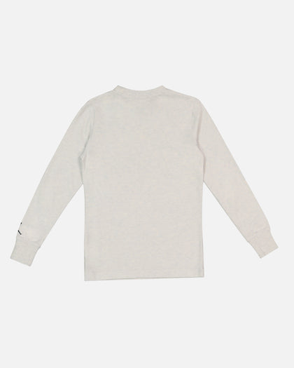 Jordan Kids' Major League Jordan Script Long Sleeve T-Shirt Pure Platinum Heather Grey