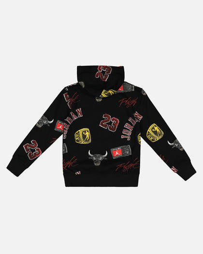 Jordan Kids' Essentials AOP Pullover Hoodie Black