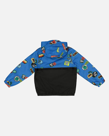 Nike Kids' Half-Zip Print Blocked Anorak Jacket Light Photo Blue
