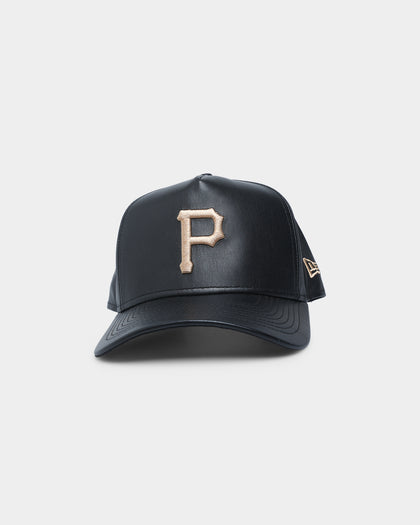 New Era Pittsburgh Pirates "Black Tan PU Leather" 9FORTY K-Frame Snapback Black/Tan