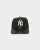 New Era New York Yankees 'PU Leather' 9FORTY K-Frame Strapback Black Leather