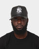 New Era New York Yankees 'PU Leather' 9FORTY K-Frame Strapback Black Leather