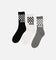 Vans Classic Check Crewcut Socks 3 Pack (US6.5 - 9) Multi