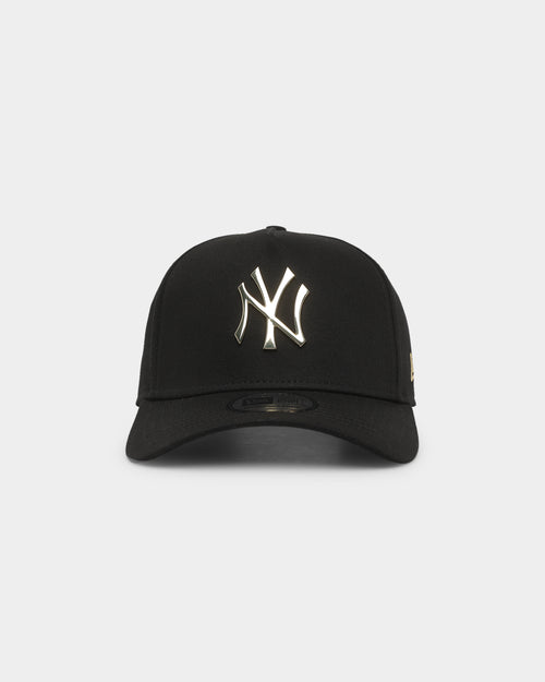 New Era New York Yankees 'Metal Badge' 9FORTY K-Frame Snapback Black/Gold Metallic