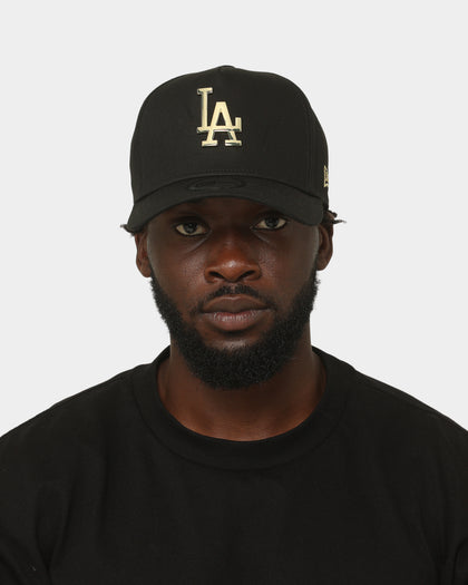 New Era Los Angeles Dodgers 'Metal Badge' 9FORTY K-Frame Snapback Black/Gold Metallic