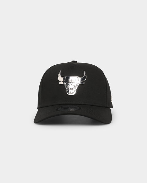 New Era Chicago Bulls 'Metal Badge' 9FORTY K-Frame Snapback Black/Silver