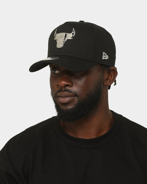 New Era Chicago Bulls 'Metal Badge' 9FORTY K-Frame Snapback Black/Silver