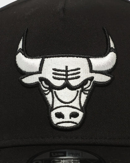 New Era Chicago Bulls 'Black/White' 9FORTY A-Frame Snapback Black/White