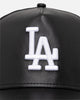 New Era Los Angeles Dodgers 'PU Leather' 9FORTY K-Frame Strapback Black/White