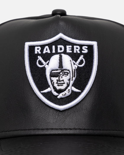 New Era Las Vegas Raiders 'PU Leather' 9FORTY K-Frame Strapback Black/White