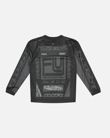 Jordan Kids' MVP Motorsport Long Sleeve Jersey Black