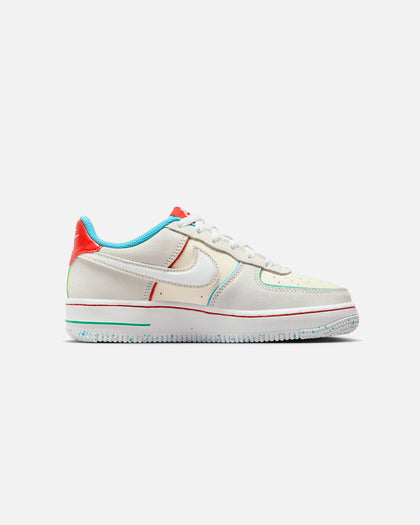 Nike Kids' Air Force 1 LV8 2 BG HD "Holiday Cookies" (GS) Pale Ivory/White