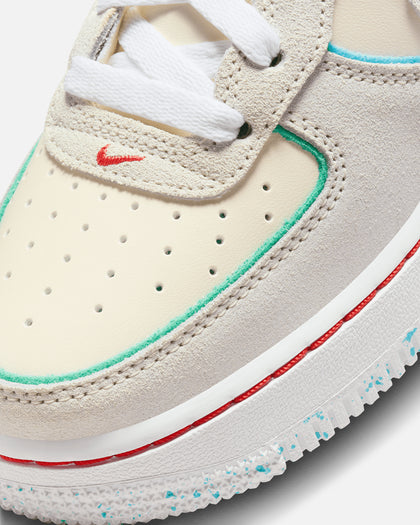 Nike Kids' Air Force 1 LV8 2 BG HD "Holiday Cookies" (GS) Pale Ivory/White