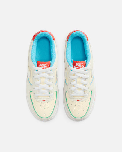 Nike Kids' Air Force 1 LV8 2 BG HD "Holiday Cookies" (GS) Pale Ivory/White