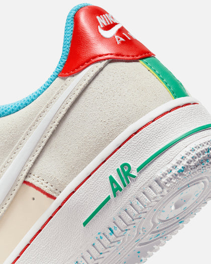 Nike Kids' Air Force 1 LV8 2 BG HD "Holiday Cookies" (GS) Pale Ivory/White