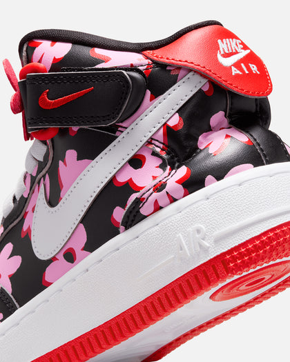 Nike Kids' Air Force 1 Mid EasyOn SE (GS) Black/White/Pink
