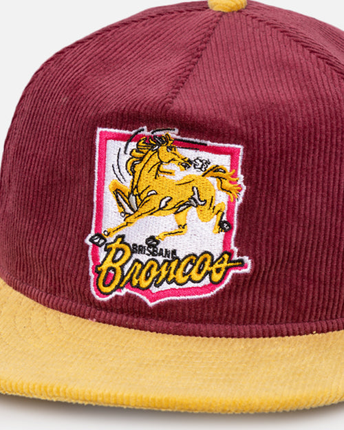 New Era Brisbane Broncos 'NRL Retro Logo' Golfer Snapback OTC