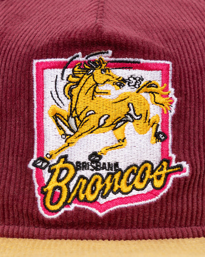 New Era Brisbane Broncos 'NRL Retro Logo' Golfer Snapback OTC