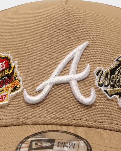 New Era Atlanta Braves 'World Series Multi Logo' 9FORTY K-Frame Snapback Tumbleweed