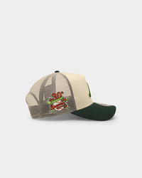 New Era Atlanta Braves 'Caddy Green' 9FORTY K-Frame Snapback Chrome White
