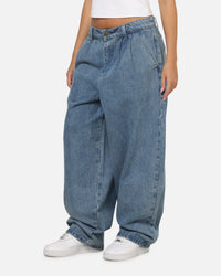Carre Astor Pleated Jeans Mid Blue