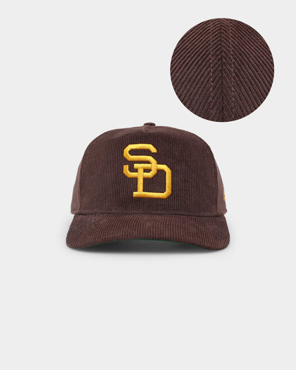 New Era San Diego Padres 'Throwback Corduroy' Golfer Snapback Dark Brown
