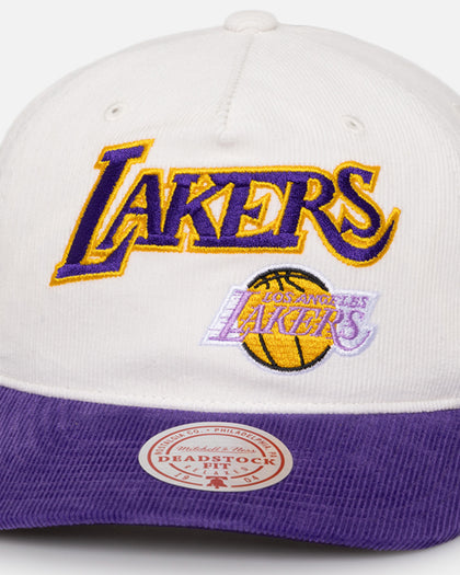 Mitchell & Ness Los Angeles Lakers History Origin Snapback White/Purple
