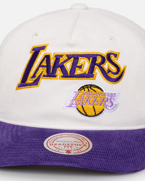 Mitchell & Ness Los Angeles Lakers History Origin Snapback White/Purple