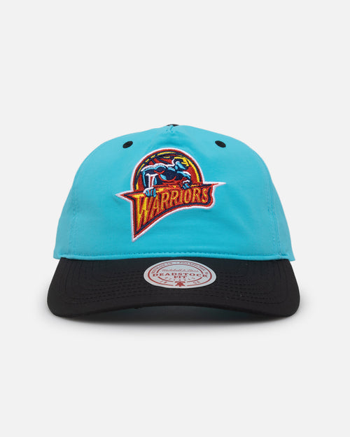 Mitchell & Ness Golden State Warriors Nylon Deadstock 2-Tone Snapback Neon Blue/Black