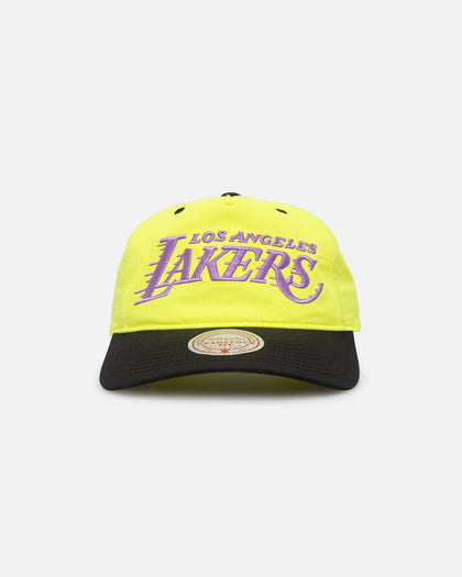 Mitchell & Ness Los Angeles Lakers Nylon Deadstock 2-Tone Snapback Neon Yellow/Black