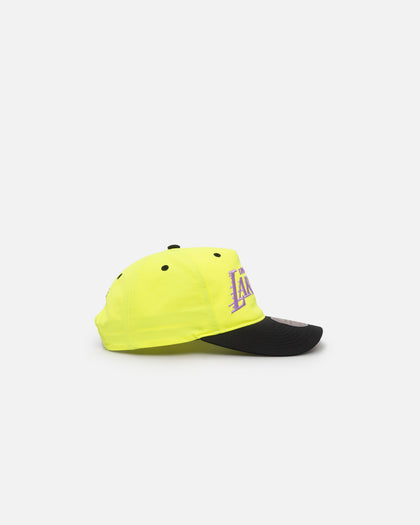 Mitchell & Ness Los Angeles Lakers Nylon Deadstock 2-Tone Snapback Neon Yellow/Black