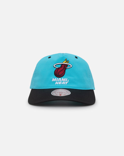 Mitchell & Ness Miami Heat Nylon Deadstock 2-Tone Snapback Bright Aqua/Black