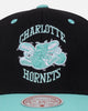 Mitchell & Ness Charlotte Hornets "Ice Blue" Script Origin Snapback Black/Ice Blue