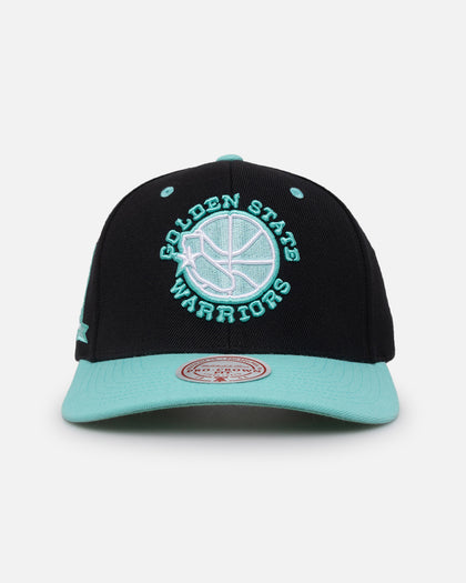 Mitchell & Ness Golden State Warriors "Ice Blue" Script Origin Snapback Black/Ice Blue