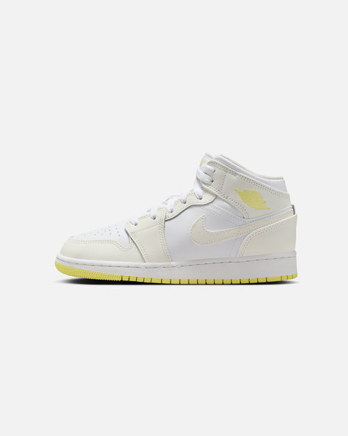 Jordan Kids' Air Jordan 1 Mid (GS) Sail/Lt Laser Orange