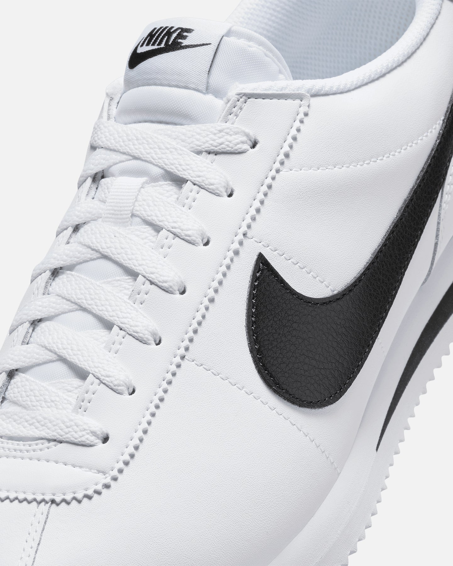 cortez nike white black